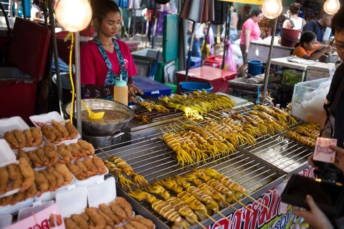 Chatuchak weekend market Bangkok food stall